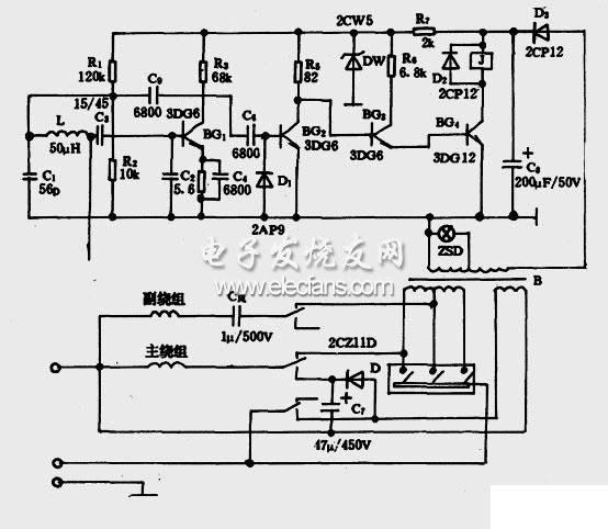 電風(fēng)扇感應(yīng)制動(dòng)電路