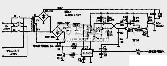 彩電遙控交流關(guān)機(jī)原理電路