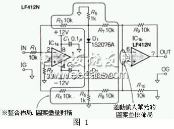 利用OP差動(dòng)增幅器作全波整流的電路