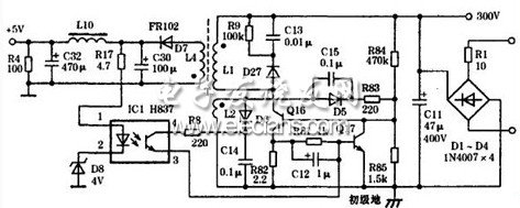 便攜式CD/VCD機的交流適配器電路