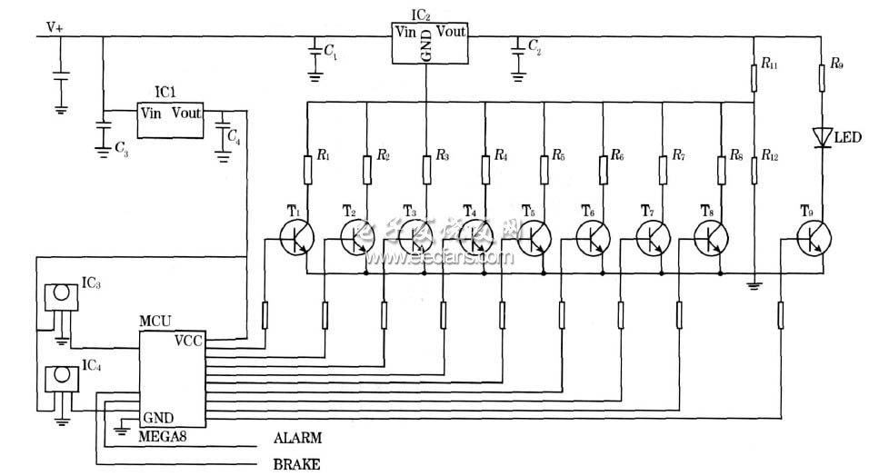 圖3　檢測(cè)儀硬件電路