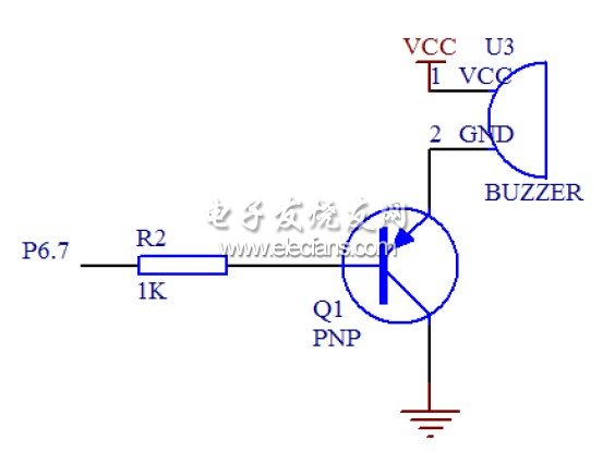 圖3 聲光報(bào)警模塊圖