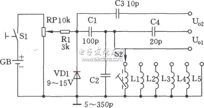 穩(wěn)壓管高頻信號發(fā)生器電路