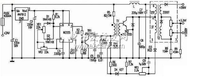 24V顯示器高壓電源電路