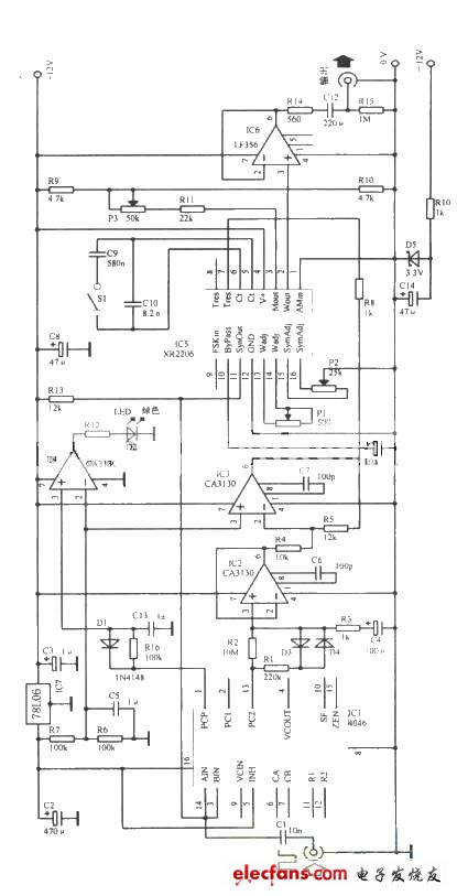 鎖相環(huán)正弦波振蕩器電路