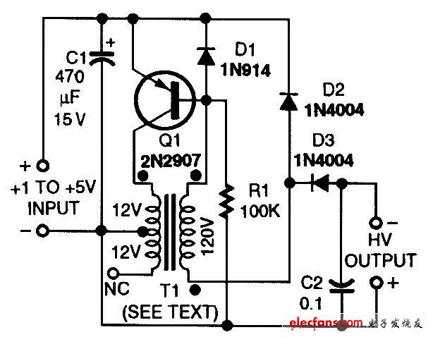 氡監(jiān)測器的回掃電源電路