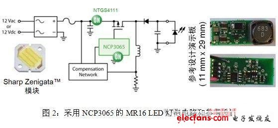 NCP3065組成的LED燈泡電路