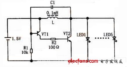 LED手電筒驅(qū)動電路圖