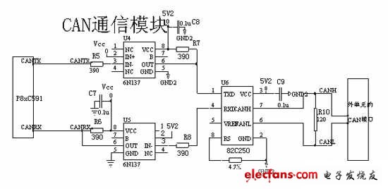 CAN通信模塊硬件設(shè)計(jì)電路圖