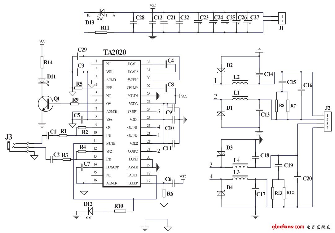 圖1整機(jī)電路原理圖