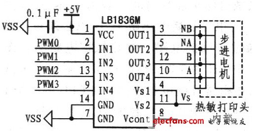 LB1836M構(gòu)成的步進(jìn)電機(jī)驅(qū)動電路