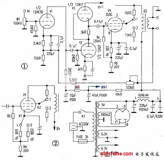 用曙光管350C制作膽功放