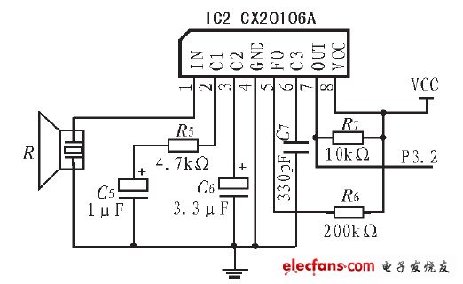 圖4 超聲波測距顯示電路