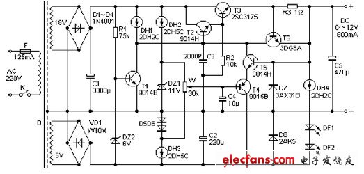 700mA穩(wěn)壓電源電路