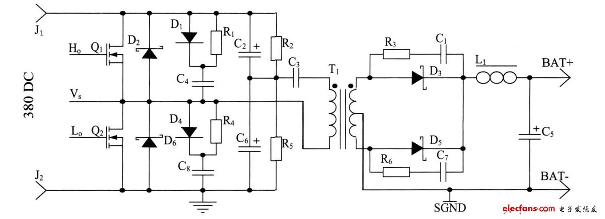 圖3 半橋變換電路