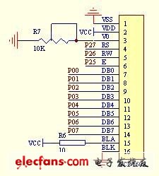 圖6 液晶系統(tǒng)電路圖