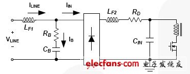 采用無源泄放電路的LED驅(qū)動(dòng)器原理圖