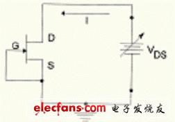 用一個結型場效應管構成恒流二極管