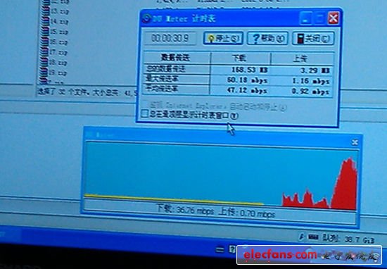 在廣州移動辦公大樓里用筆記本電腦插TD-LTE上網(wǎng)卡，測得的最高下載速率為60Mbps