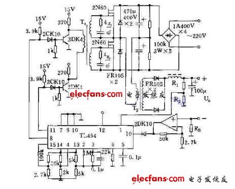 基于TL494的半橋式雙端式開關(guān)電源電路