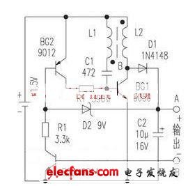 數(shù)字萬用表開關電源電路（1.5V升9V）