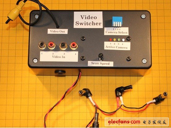 在盒子上鉆孔，安裝PCB，螺絲，開關，RCA接口，電源接口，和視頻輸出線，安排好位置