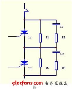 晶閘管串聯(lián)電路結構