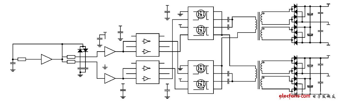 圖1 原邊共用全橋的DC-DC 原理圖