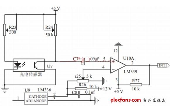 反射檢測點滴速度電路