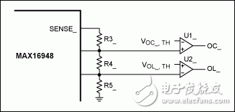 圖5. 負(fù)載開路和過流檢測(cè)電路