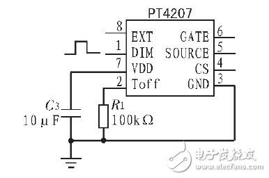 圖3 PT4207 的驅(qū)動(dòng)原理圖