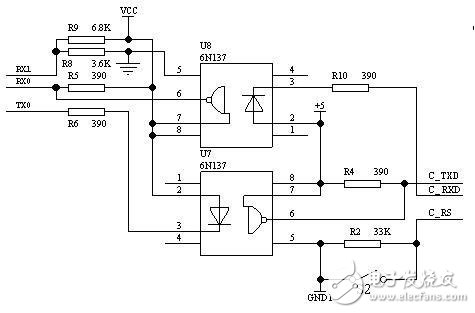 光電隔離應(yīng)用設(shè)計(jì)電路圖