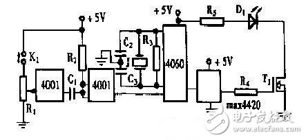 光電開關(guān)發(fā)光與接收電路圖