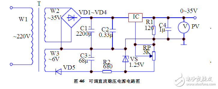 可調(diào)直流穩(wěn)壓電源電路模塊設(shè)計(jì)