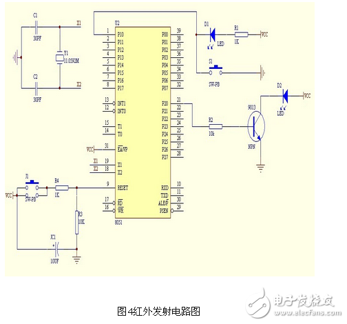 電路圖天天讀（19）：局域網(wǎng)中紅外遙控發(fā)射與接收電路設(shè)計