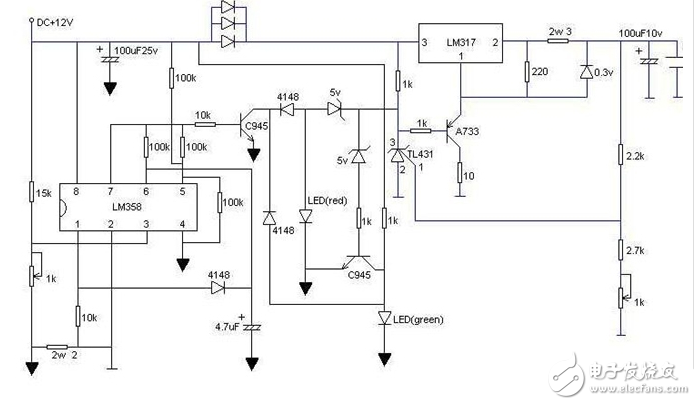 實(shí)用鋰電池快速充電器電路圖設(shè)計(jì)