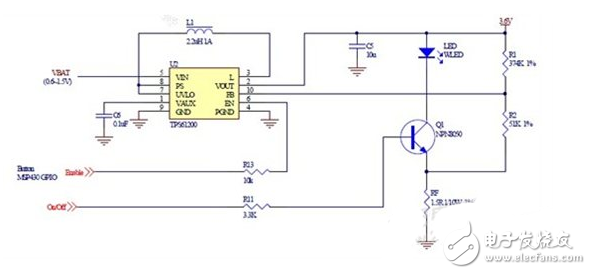 MSP430在單電池供電的LED照明中的應用電路