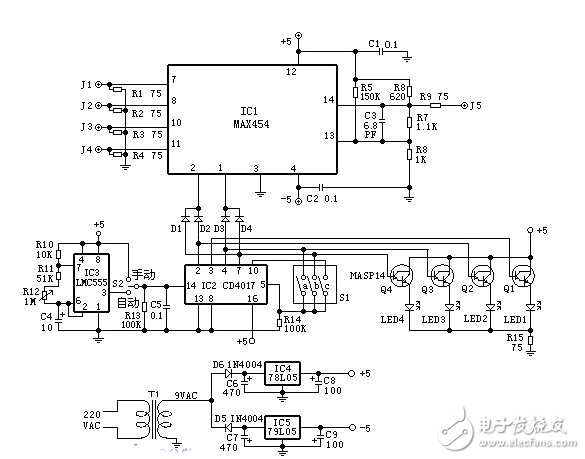 簡易智能視頻監(jiān)控切換器電路設(shè)計