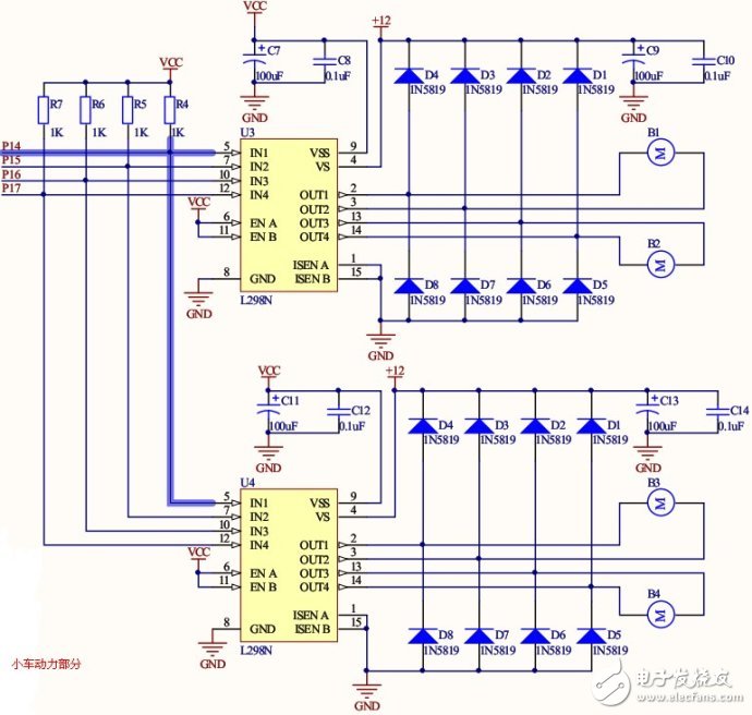 循線機(jī)器人小車系統(tǒng)電路模塊設(shè)計(jì)