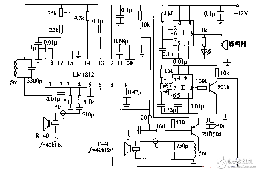 采用LM1812的超聲波防碰撞電路設(shè)計(jì)