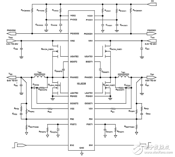 采用ISL6228筆記本電腦電源管理電路設(shè)計