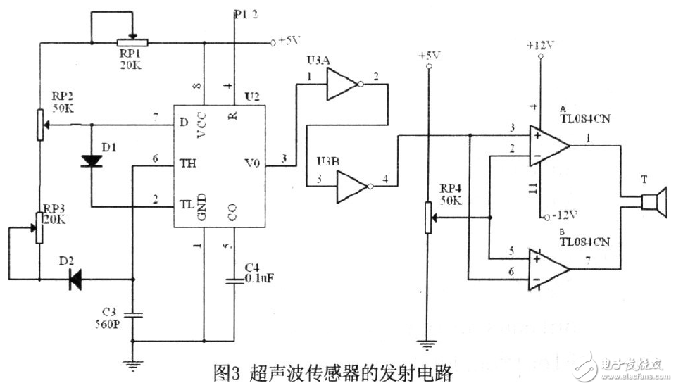 AT89S52單片機超聲波測距系統(tǒng)電路設(shè)計