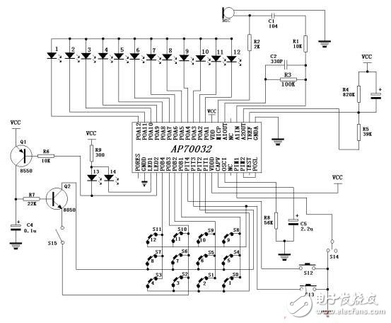 采用AP70032單片機(jī)語音識(shí)別電路設(shè)計(jì)