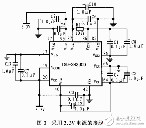 嵌入式語音識別處理ISD-SR3000應(yīng)用電路設(shè)計(jì)