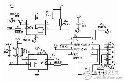 剖析LPC2119的USB-CAN連接器電路設(shè)計方案