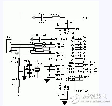 FT245BM與FPGA的USB接口電路設(shè)計(jì)