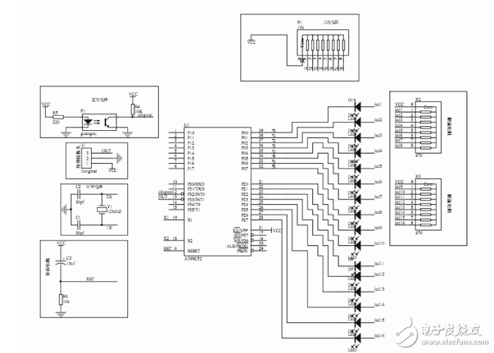 解讀51單片機LED系統(tǒng)電路設計方案