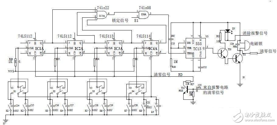 電子密碼鎖單穩(wěn)態(tài)電路設(shè)計(jì)攻略 —電路圖天天讀（122）