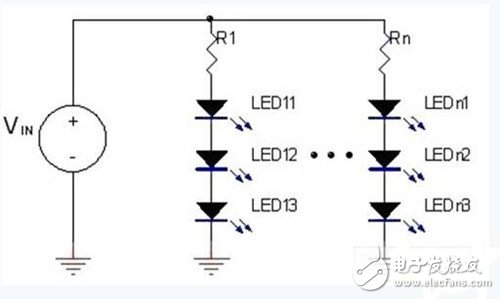 圖1：定電壓LED驅(qū)動(dòng)器。