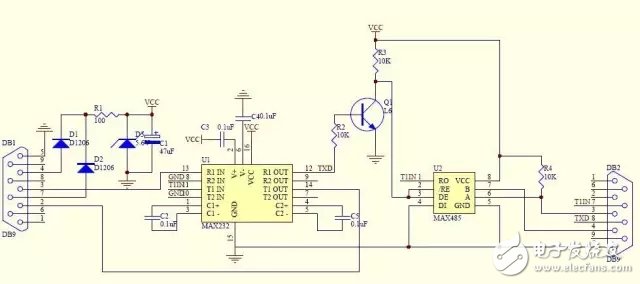 講述三種RS232轉(zhuǎn)RS485電路設(shè)計(jì) —電路圖天天讀（254）